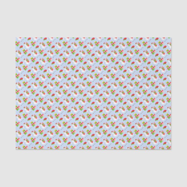 Papel De Seda Navidades de Llama festiva (Anverso)