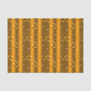 Papel De Seda Navidades de lujo Gold Swirls y Stars
