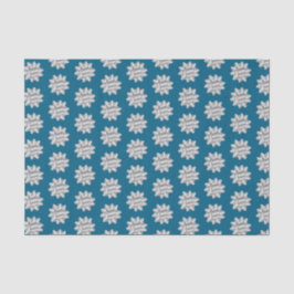 Papel De Seda Navidades de moda Blue Silver Bows