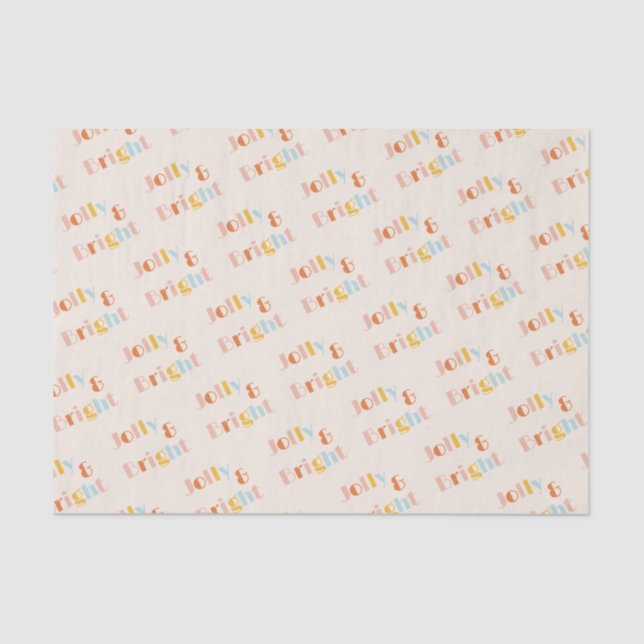 Papel De Seda Navidades de Moda de Jolly y Bright (Anverso)
