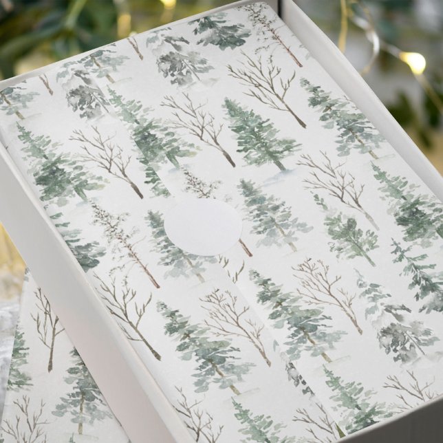 Papel De Seda Navidades de Nieve de Invierno de Pine Trees (Subido por el creador)