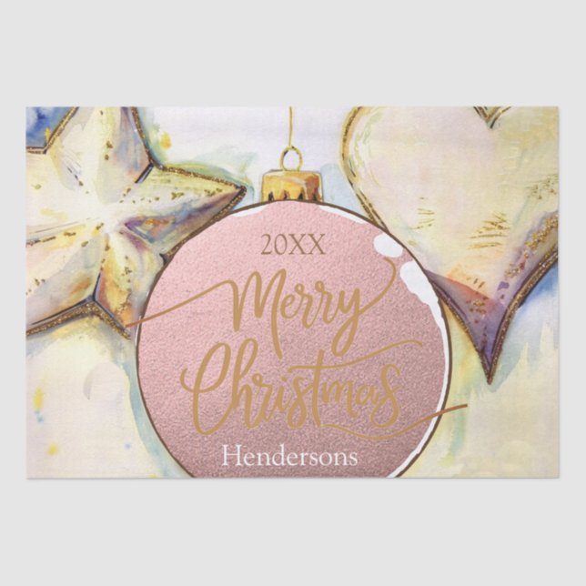 Papel De Seda Navidades de ornamentos (Anverso)