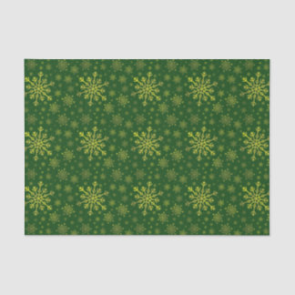 Papel De Seda Navidades de oro amarillo lindo con copos de nieve