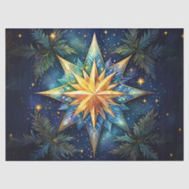 Papel De Seda Navidades de oro brillantes Stars Decoupage