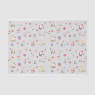 Papel De Seda Navidades de oso polar acuarela invierno