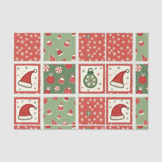 Papel De Seda Navidades de Patchwork Quilt (Anverso)