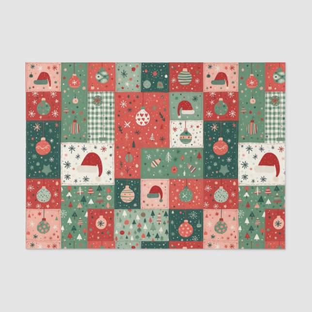 Papel De Seda Navidades de Patchwork Quilt (Anverso)