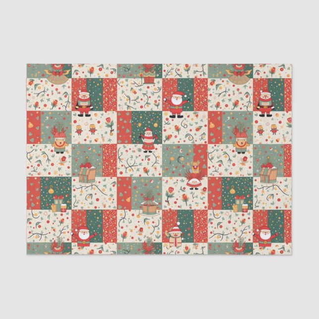 Papel De Seda Navidades de Patchwork Quilt (Anverso)