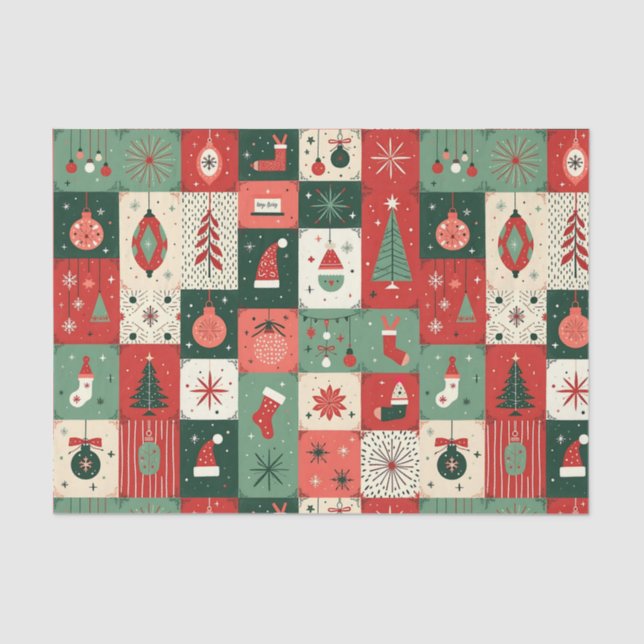 Papel De Seda Navidades de Patchwork Quilt (Anverso)