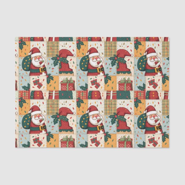 Papel De Seda Navidades de Patchwork Quilt (Anverso)