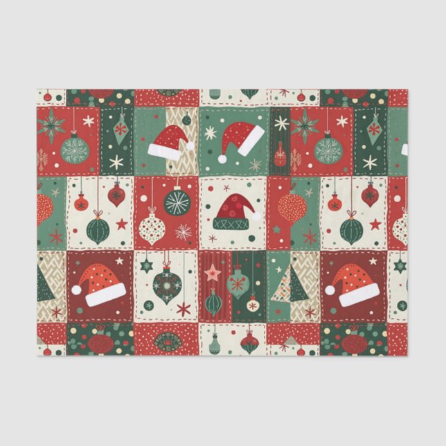 Papel De Seda Navidades de Patchwork Quilt (Anverso)