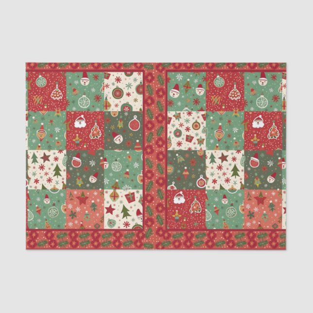 Papel De Seda Navidades de Patchwork Quilt (Anverso)