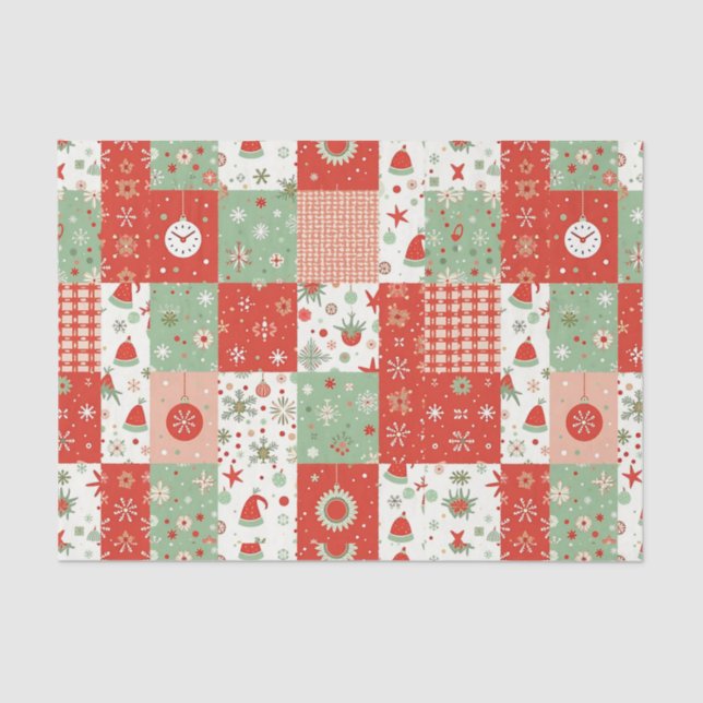Papel De Seda Navidades de Patchwork Quilt (Anverso)