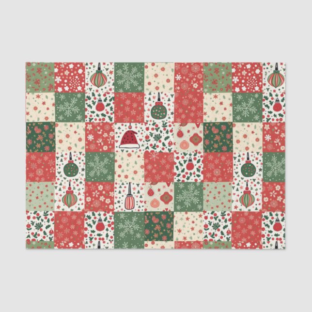 Papel De Seda Navidades de Patchwork Quilt (Anverso)