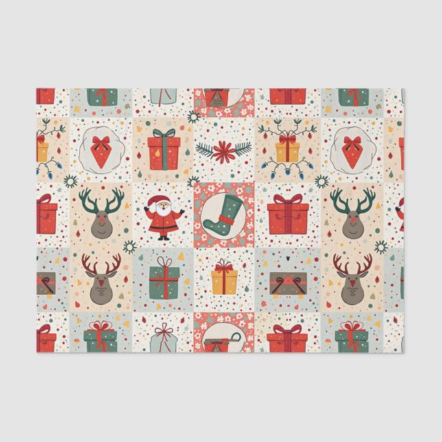 Papel De Seda Navidades de Patchwork Quilt (Anverso)