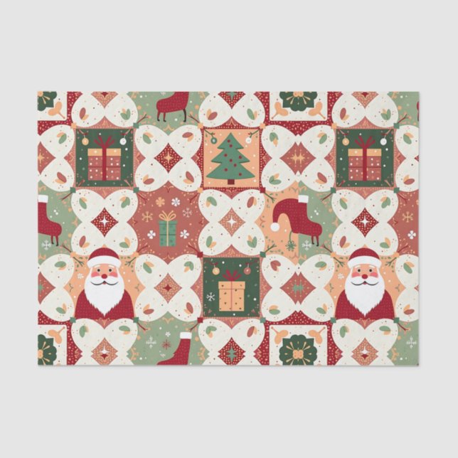 Papel De Seda Navidades de Patchwork Quilt (Anverso)