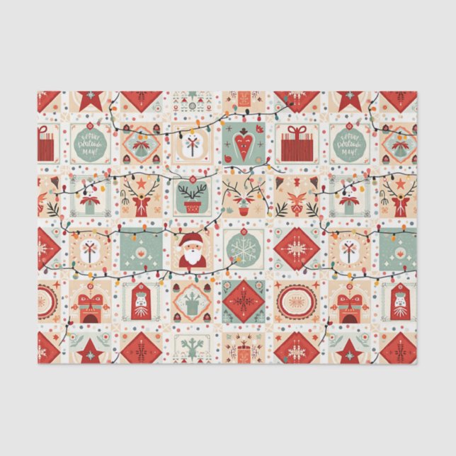Papel De Seda Navidades de Patchwork Quilt (Anverso)