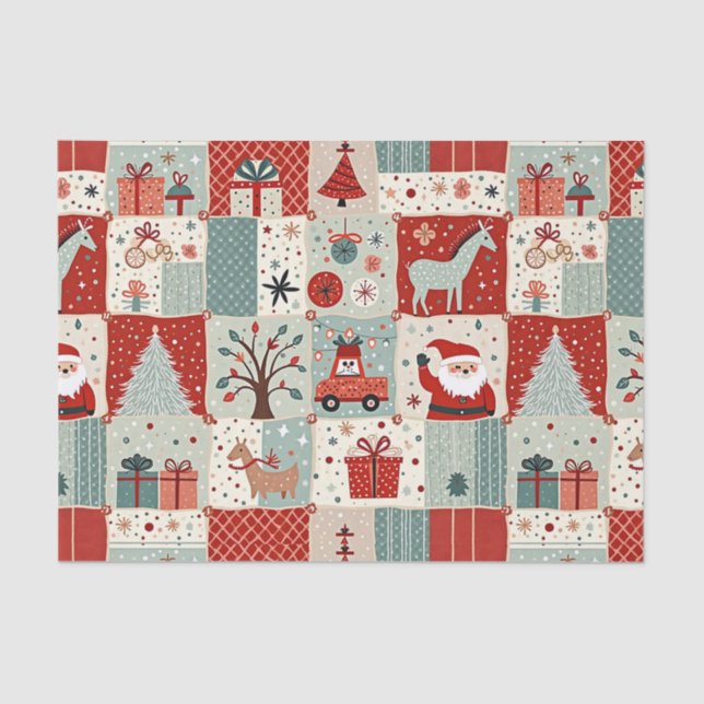 Papel De Seda Navidades de Patchwork Quilt (Anverso)