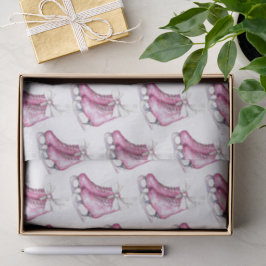 Papel De Seda Navidades de patinaje sobre hielo rosa bonito