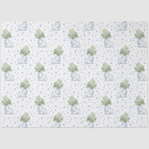 Papel De Seda Navidades de patinaje sobre hielo y copos de nieve