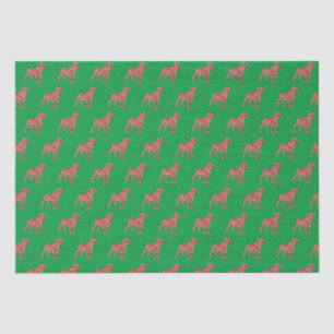 Papel De Seda Navidades de perro Rottie Silhouette Green