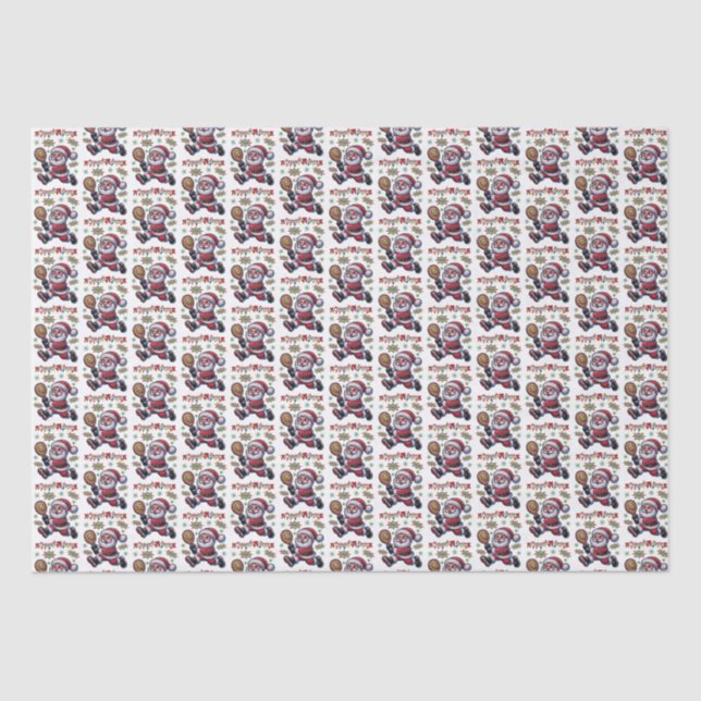 Papel De Seda Navidades de Pickleball Santa Claus (Anverso)