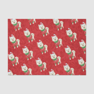 Papel De Seda Navidades de pipa Husky Pomeranian Shiba Santa Dog