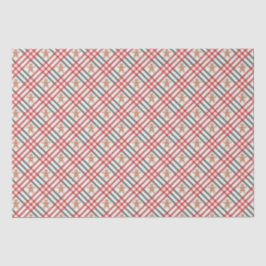 Papel De Seda Navidades de Plaid Gingerbread Red Green