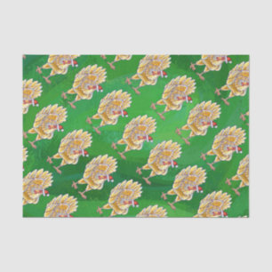 Papel De Seda Navidades De Pollo En Verde