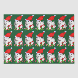 Papel De Seda Navidades de Poodle Santa Hat