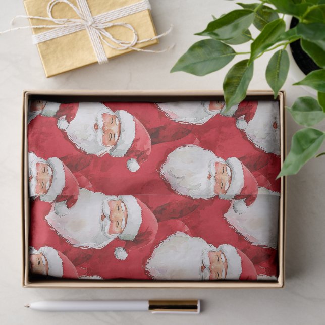 Papel De Seda Navidades de Red Santa Claus (Regalo )