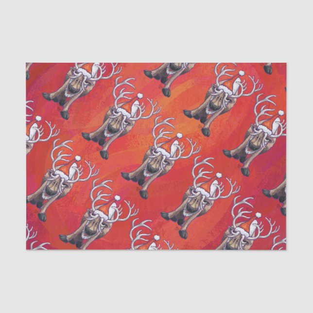 Papel De Seda Navidades de renos (Anverso)