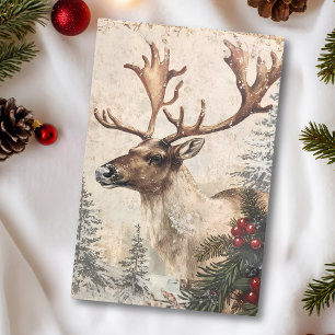 Papel De Seda Navidades de renos de la época de invierno: desenl