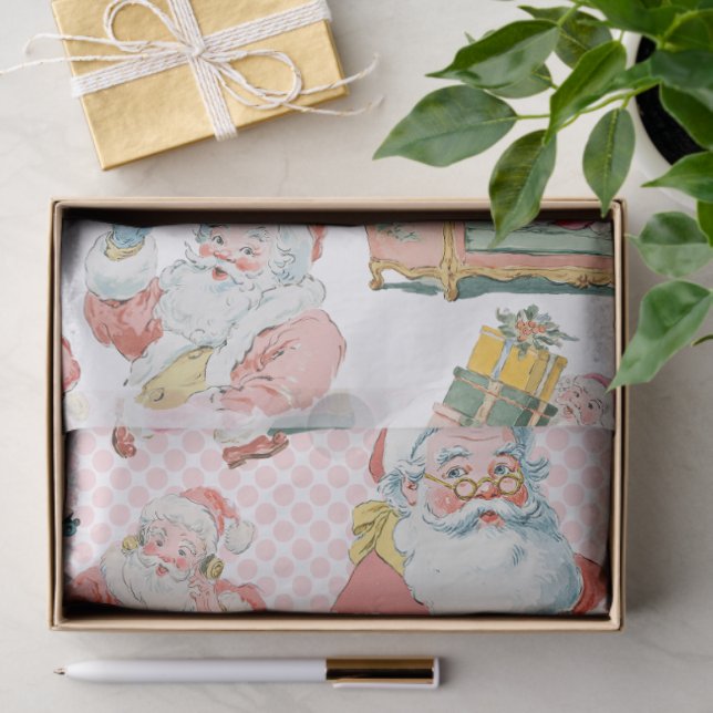 Papel De Seda Navidades de Retro Groovy Santa Claus (Regalo )