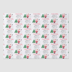 Papel De Seda Navidades de Santa Bebé Baby Shower Rojo