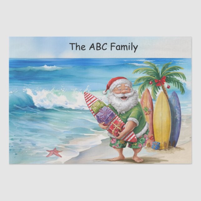 Papel De Seda NAVIDADES de SANTA CLAUS en julio (Anverso)