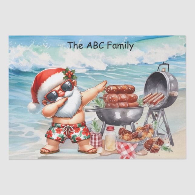 Papel De Seda NAVIDADES de SANTA CLAUS en julio (Anverso)