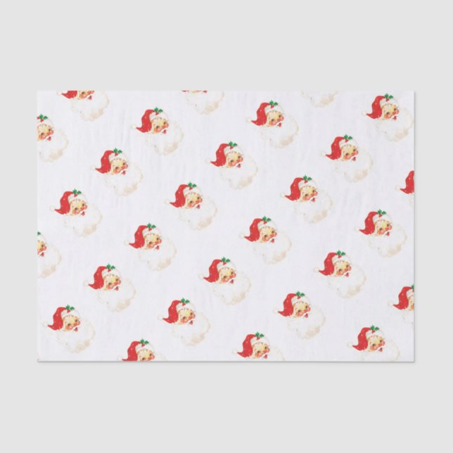 Papel De Seda Navidades de Santa Claus, una cita simple (Anverso)