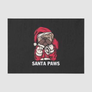 Papel De Seda Navidades de Santa Paws Ideas de Regalo de Bulldog
