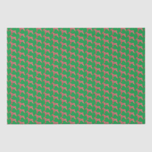 Papel De Seda Navidades de Schnauzer Perro Cute Silhouette Green