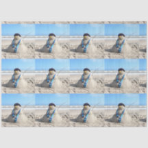 Navidades de snowman de escultura de arena/playa