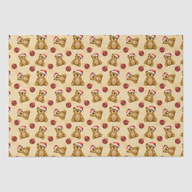 Papel De Seda Navidades de Teddy Bears (Anverso)