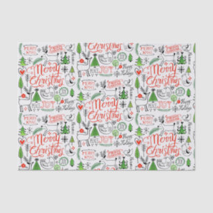 Papel De Seda Navidades de tipografía