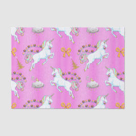 Papel De Seda Navidades de Unicornio Rosado