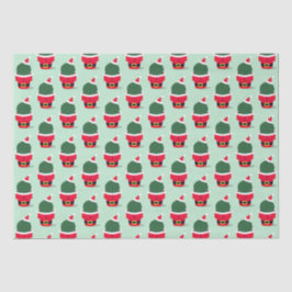 Papel De Seda Navidades de vacaciones de Santa Cactus