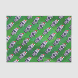 Papel De Seda Navidades De Vacas En Verde