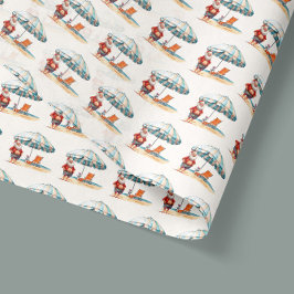 Papel De Seda Navidades de verano en Santa Beach en julio Fiesta