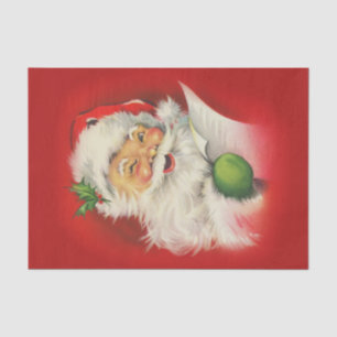 Papel De Seda Navidades de Vintage Santa Claus