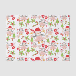 Papel De Seda Navidades de Watercolor Penguin Ballerina