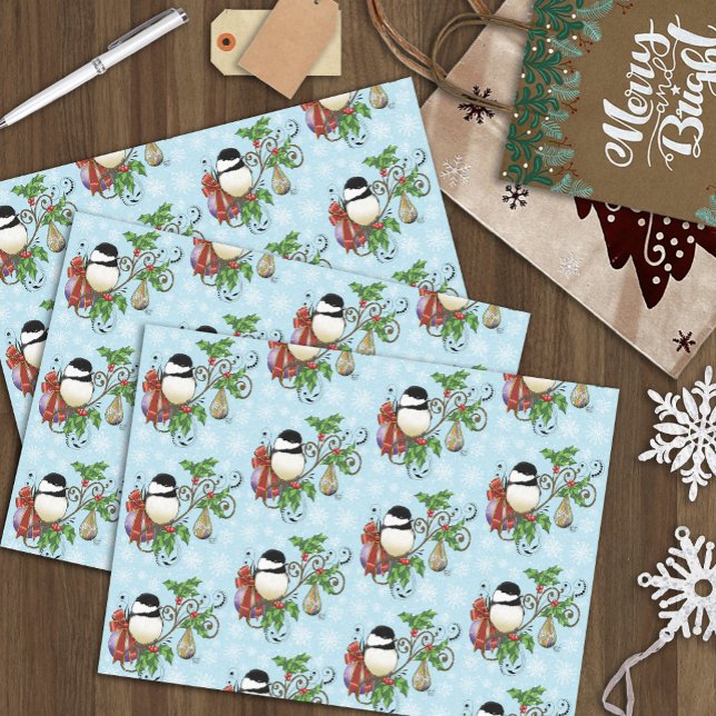 Papel De Seda Navidades de Winter Chickadee (Subido por el creador)